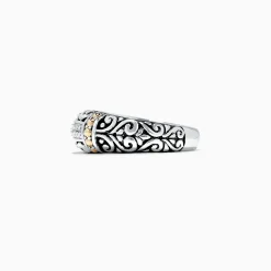 Rings|Effy Jewelry 925 Classic Silver u0026 Gold Diamond Ring, .07 TCW
