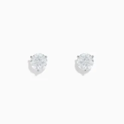 Earrings|Effy Jewelry 14 Karat White Gold Diamond Stud Earrings with 2.00TCW Round Diamonds