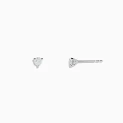 Earrings|Effy Jewelry 14 Karat White Gold Diamond Stud Earrings with 0.20TCW Round Diamonds