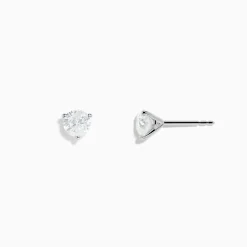 Earrings|Effy Jewelry 14 Karat White Gold Diamond Stud Earrings with 1.25TCW Round Diamonds