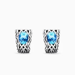 Earrings|Effy Jewelry 925 Lagoon Sterling Silver Blue Topaz Earrings, 4.50 TCW