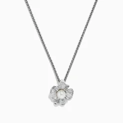Necklaces & Pendants|Effy Jewelry 925 Pearl Sterling Silver Pearl Flower Pendant