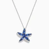 Necklaces & Pendants|Effy Jewelry 925 Silver Tanzanite and Diamond Starfish Pendant