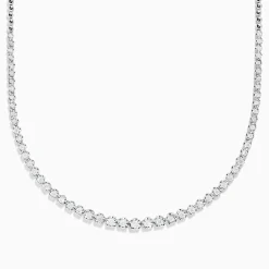 Necklaces & Pendants|BH Multi 925 Sterling Silver 16" Graduated Diamond Necklace