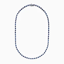 Necklaces & Pendants|BH Multi 925 Sterling Silver Blue Sapphire Tennis Necklace