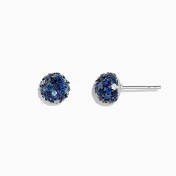 Earrings|Effy Jewelry 925 Sterling Silver Blue Sapphire Splash Stud Earrings, 2.26 TCW