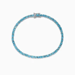 Bracelets|BH MULTI 925 Sterling Silver Blue Topaz Tennis Bracelet, 9.55 TCW
