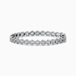 Bracelets|Effy Jewelry 925 Sterling Silver Diamond Cluster Tennis Bracelet