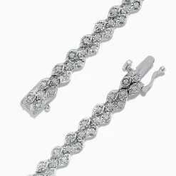 Bracelets|Effy Jewelry 925 Sterling Silver Diamond Cluster Tennis Bracelet