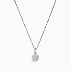 Necklaces & Pendants|Effy Jewelry 925 Sterling Silver Diamond Cluster Pendant