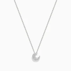 Necklaces & Pendants|BH Multi 925 Sterling Silver Diamond Moon Necklace
