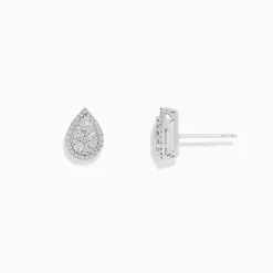 Earrings|BH Multi 925 Sterling Silver Diamond Pear Shaped Stud Earrings