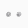 Earrings|BH Multi 925 Sterling Silver Diamond Pave Stud Earrings, 0.10 TCW