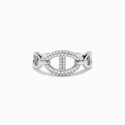 Rings|Effy Jewelry 925 Sterling Silver Diamond Interlocking Links Ring