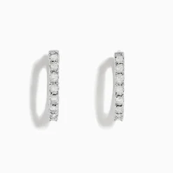 Earrings|BH Multi 925 Sterling Silver Diamond Hoop Earrings