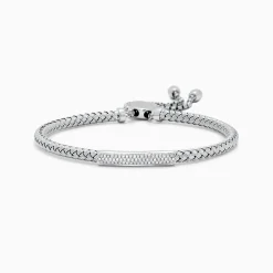 Bracelets|Effy Jewelry 925 Sterling Silver Diamond Accented Bracelet, 0.17 TCW
