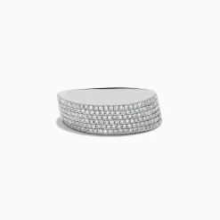 Rings|Effy Jewelry 925 Sterling SIlver Diamond Slant Ring