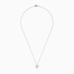 Necklaces & Pendants|Effy Jewelry 925 Sterling Silver Diamond Cross Pendant