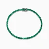 Bracelets|BH MULTI 925 Sterling Silver Emerald Tennis Bracelet, 6.99 TCW