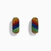 Earrings|Effy Jewelry 925 Sterling Silver Multi Color Sapphire Huggie Earrings