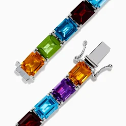 Bracelets|Effy Jewelry 925 Sterling Silver Multi Gemstone Tennis Bracelet