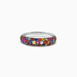 Rings|Effy Jewelry 925 Sterling Silver Multi Sapphire Splash Ring, 1.84 TCW