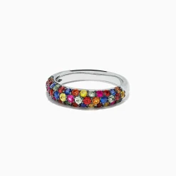 Rings|Effy Jewelry 925 Sterling Silver Multi Sapphire Splash Ring, 1.84 TCW