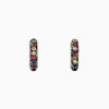 Earrings|Effy Jewelry 925 Sterling Silver Multi Sapphire Splash Huggie Earrings, 1.98 TCW