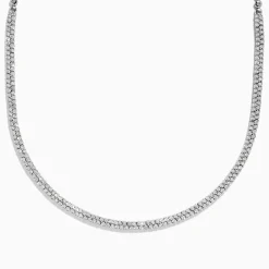 Necklaces & Pendants|Effy Jewelry 925 Sterling Silver Pave Diamond Necklace