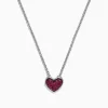 Necklaces & Pendants|Effy Jewelry 925 Sterling Silver Ruby Heart Pendant, 0.65 TCW