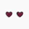 Earrings|Effy Jewelry 925 Sterling Silver Ruby Heart Earrings, 1.31 TCW