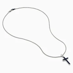 Necklaces & Pendants|Effy Jewelry 925 Sterling Silver Sapphire Cross Pendant