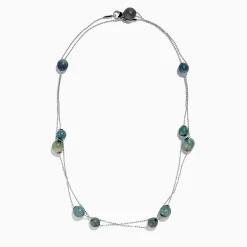 Necklaces & Pendants|Effy Jewelry 925 Sterling Silver Tahitian Pearl Station Necklace