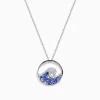 Necklaces & Pendants|Effy Jewelry 925 Sterling Silver Tanzanite and Diamond Wave Pendant