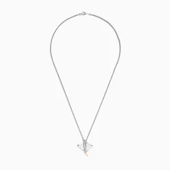 Necklaces & Pendants|BH Multi 925 Sterling Silver u0026 14K Gold Diamond Stingray Pendant, 0.05 TCW