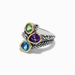 Rings|Effy Jewelry 925 Sterling Silver u0026 18K Yellow Gold Multi Stone Ring