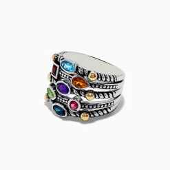 Rings|Effy Jewelry 925 Sterling Silver u0026 18K Yellow Gold Multi Stone Ring