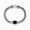 Bracelets|Effy Jewelry 925 Sterling Silver u0026 14K Yellow Gold Onyx Bracelet