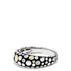 Rings|Effy Jewelry 925 Sterling Silver u0026 18K Yellow Gold Diamond Accented Ring, 0.03 TCW
