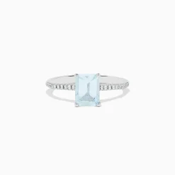 Rings|BH Multi Aquarius 14K Gold Aquamarine and Diamond Ring Set