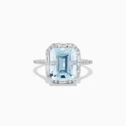 Rings|BH Multi Aquarius 14K White Gold Aquamarine and Diamond Ring