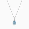 Necklaces & Pendants|BH Multi Aquarius 14K White Gold Aquamarine and Diamond Pendant, 2.62 TCW