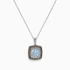 Necklaces & Pendants|BH Multi Aquarius 14K White Gold Aquamarine and Diamond Pendant, 2.72 TCW
