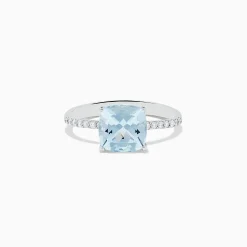 Rings|BH Multi Aquarius 14K White Gold Aquamarine and Diamond Ring