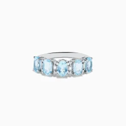 Rings|Effy Jewelry Aquarius 14K White Gold Aquamarine and Diamond Ring