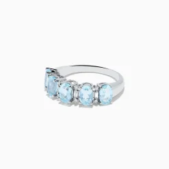 Rings|Effy Jewelry Aquarius 14K White Gold Aquamarine and Diamond Ring