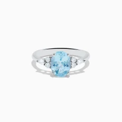 Rings|Effy Jewelry Aquarius 14K White Gold Aquamarine and Diamond Ring