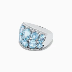 Rings|Effy Jewelry Aquarius 14k White Gold Aquamarine and Diamond Ring