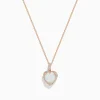 Necklaces & Pendants|Effy Jewelry Aurora 14K Rose Gold Diamond and Heart Opal Pendant