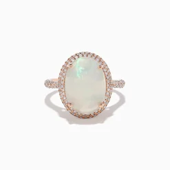Rings|Effy Jewelry Aurora 14K Rose Gold Opal and Diamond Ring